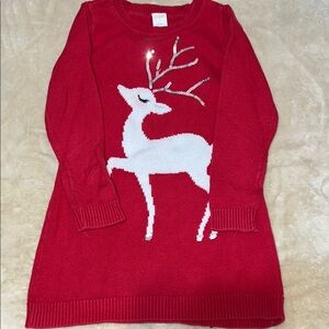 Gymboree Red Sweater with Silver Sequin Design